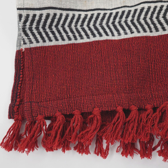 LEMLEM Poncho Sweater Rust Wool Woven Oversized Rach Southwestern Art to Wear - Picture 6 of 16